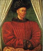 Portrait of Charles VII of France dg FOUQUET, Jean